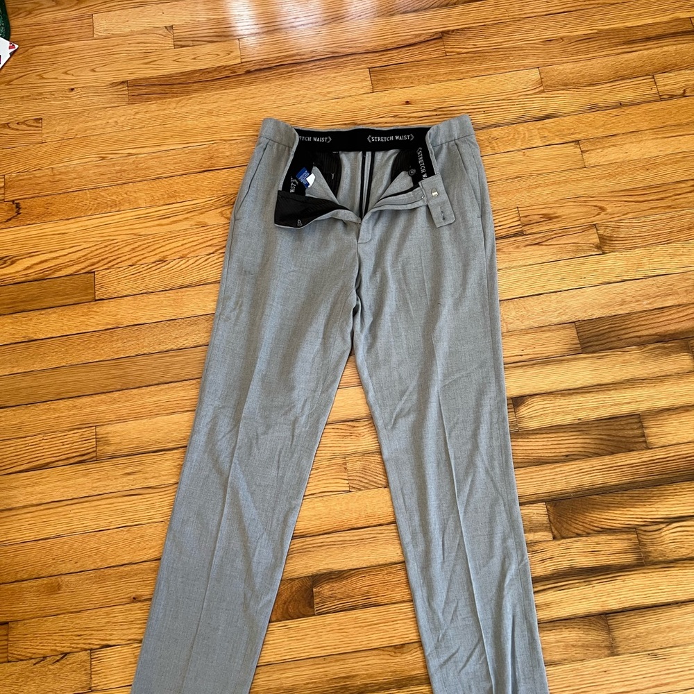 Gray stretch dress pants